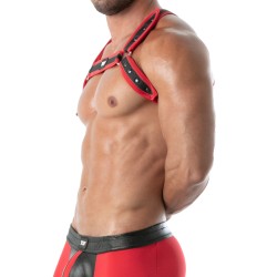 Harness of the brand TOF PARIS - Bulldog Neoprene Harness Tof Paris - Red - Ref : TOF256R