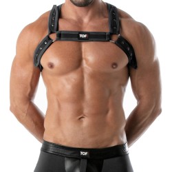 Harness of the brand TOF PARIS - Bulldog Neoprene Harness Tof Paris - Black - Ref : TOF256N