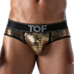 Slip de la marca TOF PARIS - Calzoncillo Star Tof Paris - Oro - Ref : TOF172O