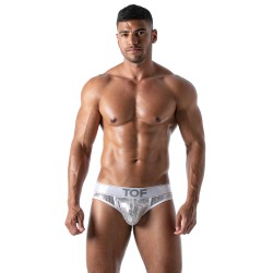 Jock strap de la marque TOF PARIS - Jockstrap Star Tof Paris - Argent - Ref : TOF173A