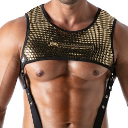 Geschirr der Marke TOF PARIS - Harness mit Tasche Star Tof Paris - Gold - Ref : TOF176O