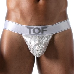 String de la marque TOF PARIS - String sans ficelle Star Tof Paris - Argent - Ref : TOF174A