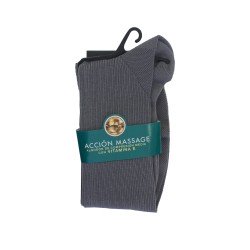 Calcetines de la marca KLER - Chaussettes mi-bas SPA massage - Ref : 6503 GRIS MED