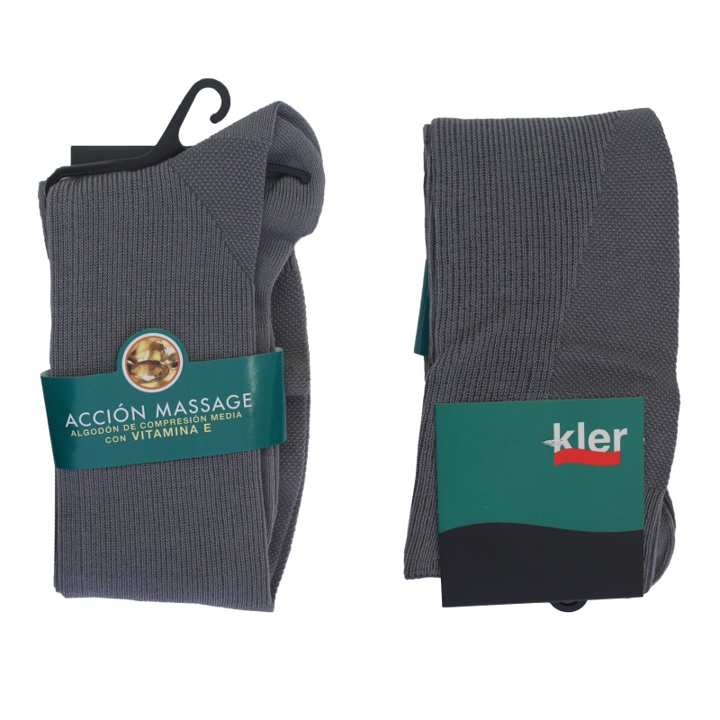 Socks of the brand KLER - Chaussettes mi-bas SPA massage - Ref : 6503 GRIS MED