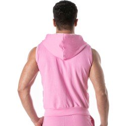 Jacket of the brand TOF PARIS - Zipped Sleeveless Hoodie Tof Paris - Pink - Ref : TOF273P