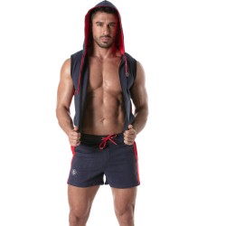 Jacket of the brand TOF PARIS - Zipped Sleeveless Hoodie Tof Paris - Navy Blue - Ref : TOF273BM