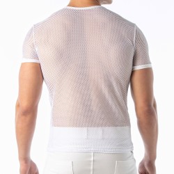 Maniche del marchio TOF PARIS - T-shirt Mesh Tof Paris - Bianco - Ref : TOF295B