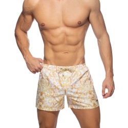 Shorts de baño de la marca ADDICTED - Pantalones cortos de baño blanc de Versailles - Ref : ADS205 C01