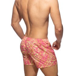 T-Shirt Made In France de la marca ADDICTED - Pantalones cortos de baño rosa de Versailles - Ref : ADS205 C05