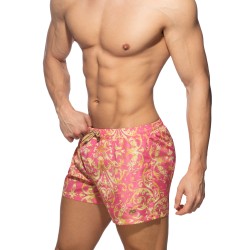 T-Shirt Made In France de la marca ADDICTED - Pantalones cortos de baño rosa de Versailles - Ref : ADS205 C05