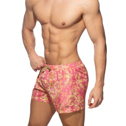 T-Shirt Made In France de la marque ADDICTED - Short de bain Versailles - rose - Ref : ADS205 C05