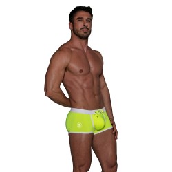 Calzoncillos Boxer, baño Shorty de la marca TOF PARIS - Boxer de baño de cintura baja Neon Tof Paris - Amarillo neón - Ref : TOF