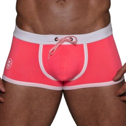 Boxer, shorty de bain de la marque TOF PARIS - Maillot de bain taille basse Neon Tof Paris - Rose fluo - Ref : TOF268P