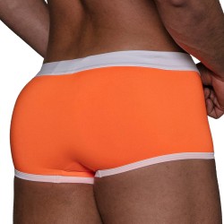 Calzoncillos Boxer, baño Shorty de la marca TOF PARIS - Boxer de baño de cintura baja Neon Tof Paris - Naranja neón - Ref : TOF2