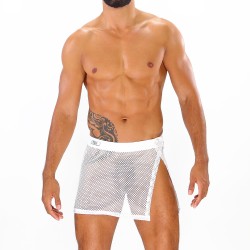 Underwear of the brand TOF PARIS - Circuit Tof Paris Fishnet Paréo - White - Ref : TOF238B