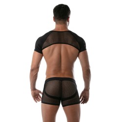 Shorts Boxer, Shorty de la marca TOF PARIS - Bóxer efecto jockstrap en rejilla Circuit Tof Paris - Negro - Ref : TOF239N