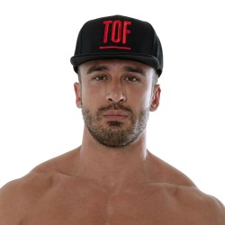 Caps & Hats of the brand TOF PARIS - Circuit Tof Paris cap - Black/Red - Ref : TOF235NR