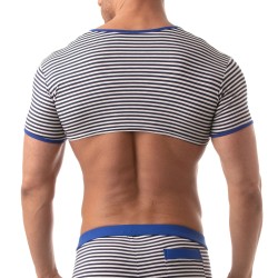 Maniche del marchio TOF PARIS - Crop Top Sailor Tof Paris - Blu - Ref : TOF227BU