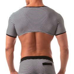 Kurze Ärmel der Marke TOF PARIS - Tof Paris Sailor Crop Top – Schwarz - Ref : TOF227N