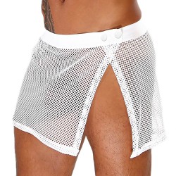 Underwear of the brand TOF PARIS - Circuit Tof Paris Fishnet Paréo - White - Ref : TOF238B