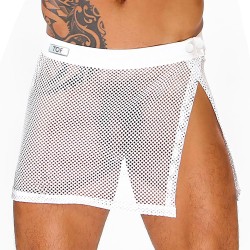 Underwear of the brand TOF PARIS - Circuit Tof Paris Fishnet Paréo - White - Ref : TOF238B