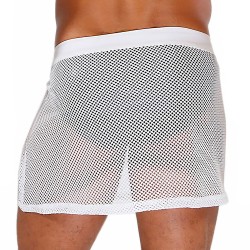 Underwear of the brand TOF PARIS - Circuit Tof Paris Fishnet Paréo - White - Ref : TOF238B