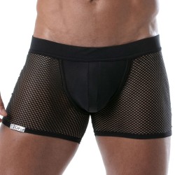 Shorts Boxer, Shorty de la marca TOF PARIS - Bóxer efecto jockstrap en rejilla Circuit Tof Paris - Negro - Ref : TOF239N