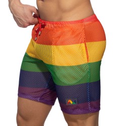 Bermuda del marchio ADDICTED - Bermuda mesh Arcobaleno - Ref : AD1168 C01