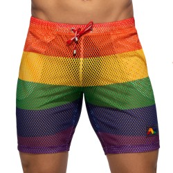 Bermuda de la marque ADDICTED - Bermuda mesh Rainbow - Ref : AD1168 C01