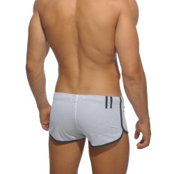 Breve del marchio ADDICTED - Short loop-mesh - bianco - Ref : AD358 C01