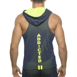 Chaqueta de la marca ADDICTED - Sleeveless loop-mesh hoody - marino - Ref : AD355 C09