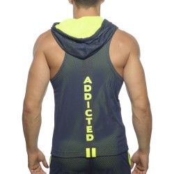 Jacket of the brand ADDICTED - Sleeveless loop-mesh hoody - navy - Ref : AD355 C09