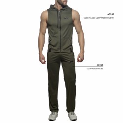 Jacket of the brand ADDICTED - Sleeveless loop-mesh hoody - khaki - Ref : AD355 C12