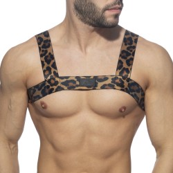 Harnais élastique léopard