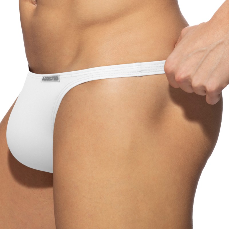 Bagno breve del marchio ADDICTED - Bagno G-string - bianco - Ref : ADS316 C01