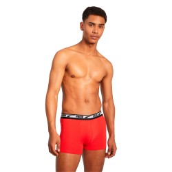 Boxer, shorty de la marque PUMA - Lot de 2 boxers Multi logo PUMA - gris et rouge - Ref : 701219366 004