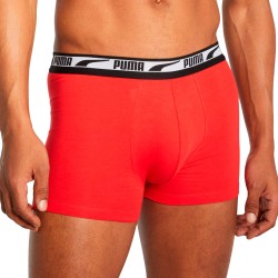Pantaloncini boxer, Shorty del marchio PUMA - Set di 2 boxer Multi logo PUMA - grigio e rosso - Ref : 701219366 004