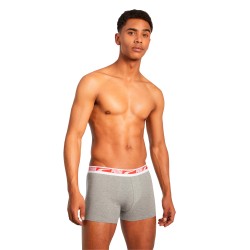 Pantaloncini boxer, Shorty del marchio PUMA - Set di 2 boxer Multi logo PUMA - grigio e rosso - Ref : 701219366 004