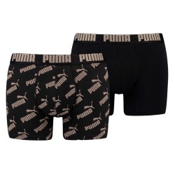 Pantaloncini boxer, Shorty del marchio PUMA - Set di 2 boxer All-Over-Print Logo - nero - Ref : 100001512 009