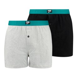 Boxer del marchio PUMA - Confezione da 2 boxer PUMA loose fit in jersey - grigio e nero - Ref : 701221418 002