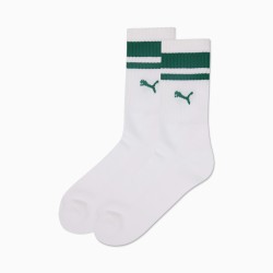 Socken der Marke PUMA - Set von 2 Paar Sneaker Socken mit traditionellen grünen Streifen PUMA - weiß - Ref : 100000950 015