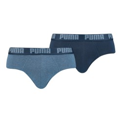 Brief of the brand PUMA - Set of 2 basic PUMA briefs - denim blue - Ref : 521030001 006