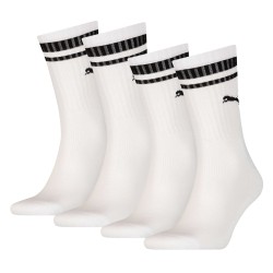 Socks of the brand PUMA - Set of 2 pairs of low socks with traditional black stripe PUMA - white - Ref : 100000950 002