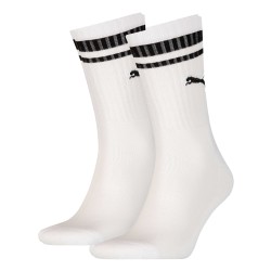 Calzini del marchio PUMA - Set di 2 paia di calzini bassi con tradizionale striscia nero PUMA - bianco - Ref : 100000950 002