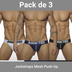 Jock Strap der Marke ADDICTED - Lot von 3 jockstraps Push up - Ref : AD479P C3COL 