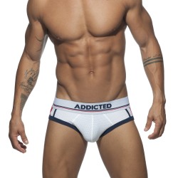 Slip, Tanga de la marque ADDICTED - Slip Sport mesh - blanc - Ref : AD738 C01