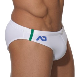 Bagno breve del marchio ADDICTED - Costume da bagno sportivo - bianco - Ref : ADS005 C01