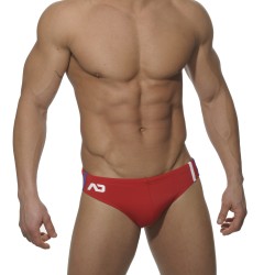 Bagno breve del marchio ADDICTED - Costume da bagno sportivo - rosso - Ref : ADS005 C06