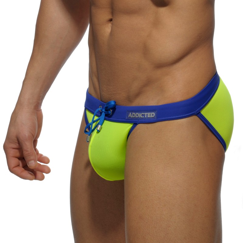 Bagno breve del marchio ADDICTED - Sexy low-cut bikini - giallo - Ref : ADS065 C03