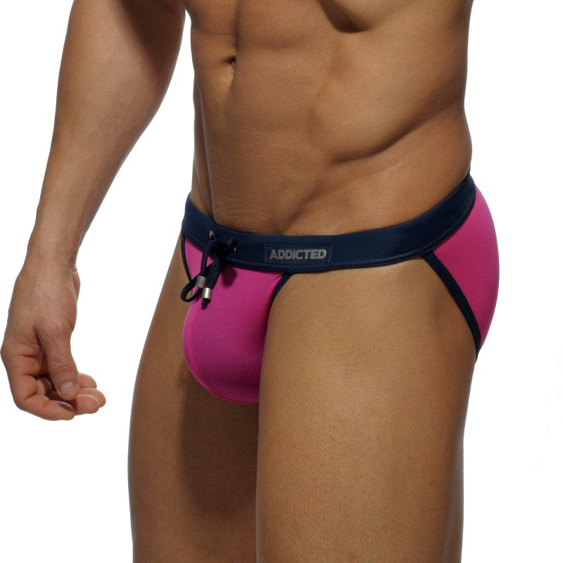 Bagno breve del marchio ADDICTED - Sexy bikini vita bassa - rossa - Ref : ADS065 C05